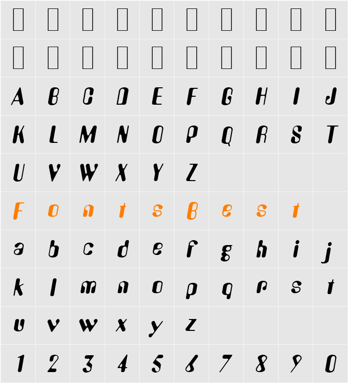 A770-Deco Character Map