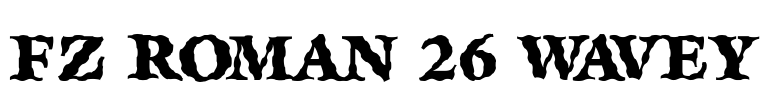 FZ ROMAN 26 WAVEY Font Image