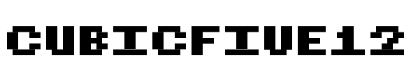 CubicFive12 Font Image