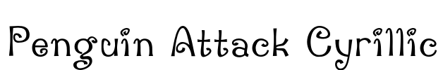 Penguin Attack Cyrillic Font Image