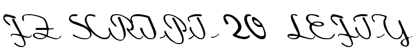 FZ SCRIPT 20 LEFTY Font Image