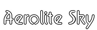 Aerolite Sky Font Image