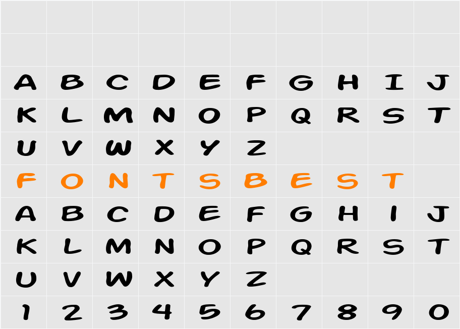 Action Man Extended Character Map