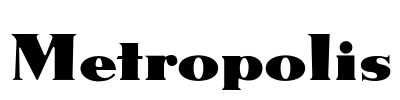 Metropolis Font Image