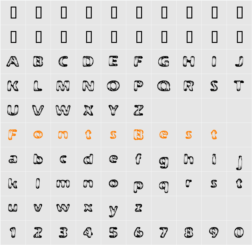 JI-Ethyne Character Map