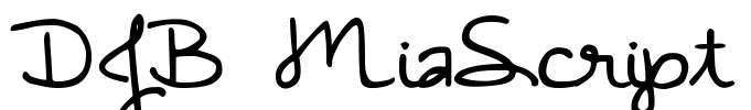 DJB MiaScript Font Image