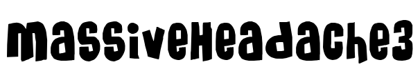 MassiveHeadache3 Font Image