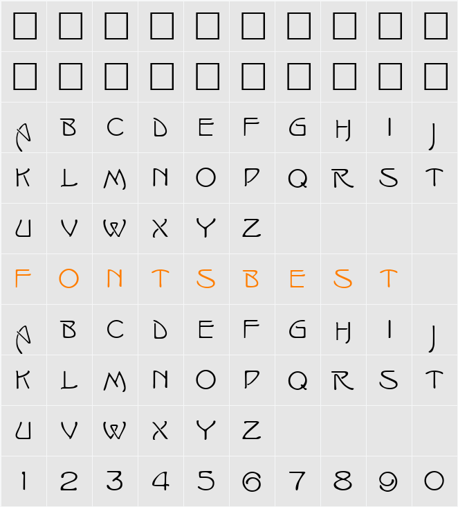 IsadoraCaps Character Map