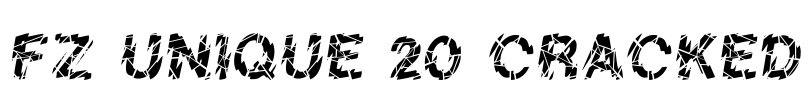 FZ UNIQUE 20 CRACKED Font Image