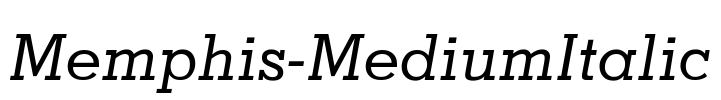 Memphis-MediumItalic Font Image