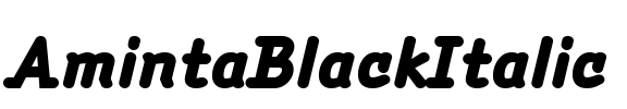 AmintaBlackItalic Font Image