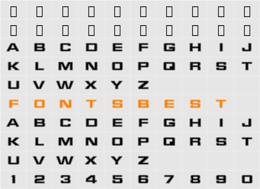 Millenium BdEx BT Character Map