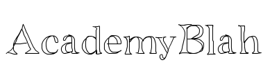 AcademyBlah Font Image