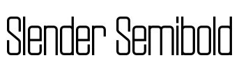 Slender Semibold Font Image