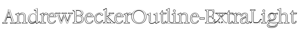 AndrewBeckerOutline-ExtraLight Font Image