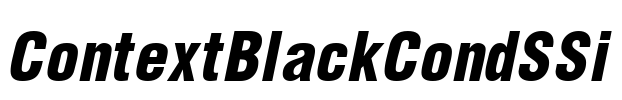 ContextBlackCondSSi Font Image