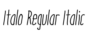 Italo Regular Italic Font Image