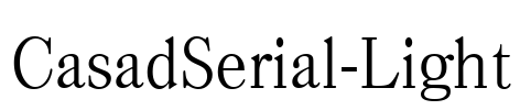 CasadSerial-Light Font Image