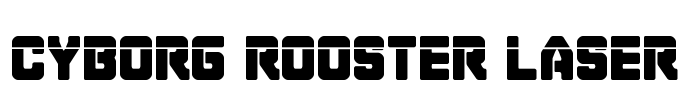 Cyborg Rooster Laser Font Image