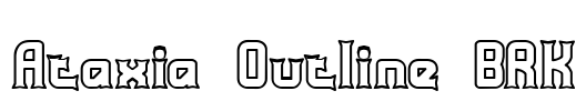 Ataxia Outline BRK Font Image