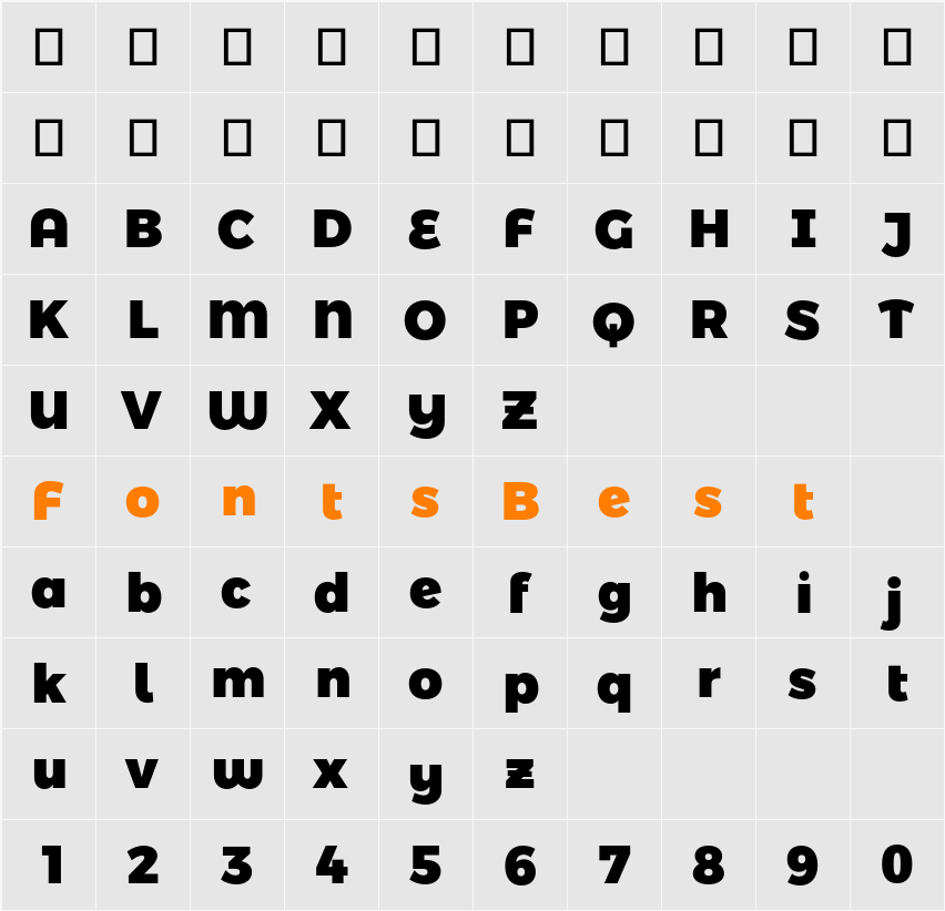 Montserrat Alternates Black Character Map