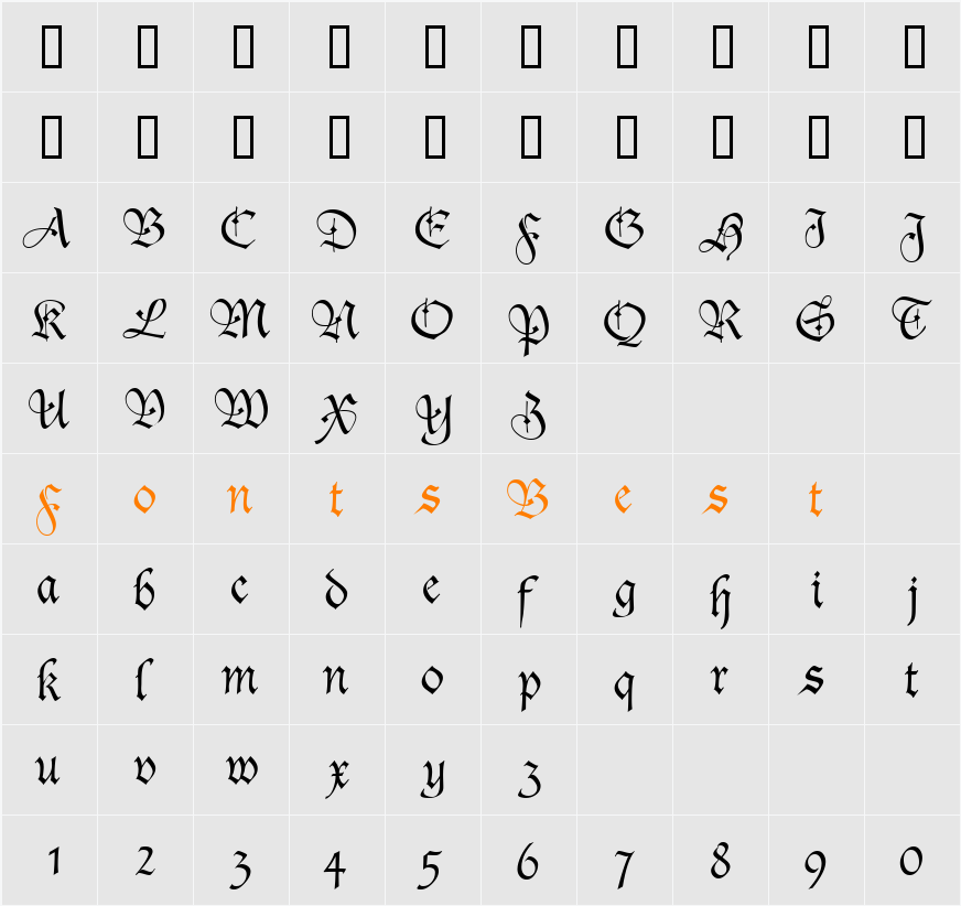 CasualSSi Character Map