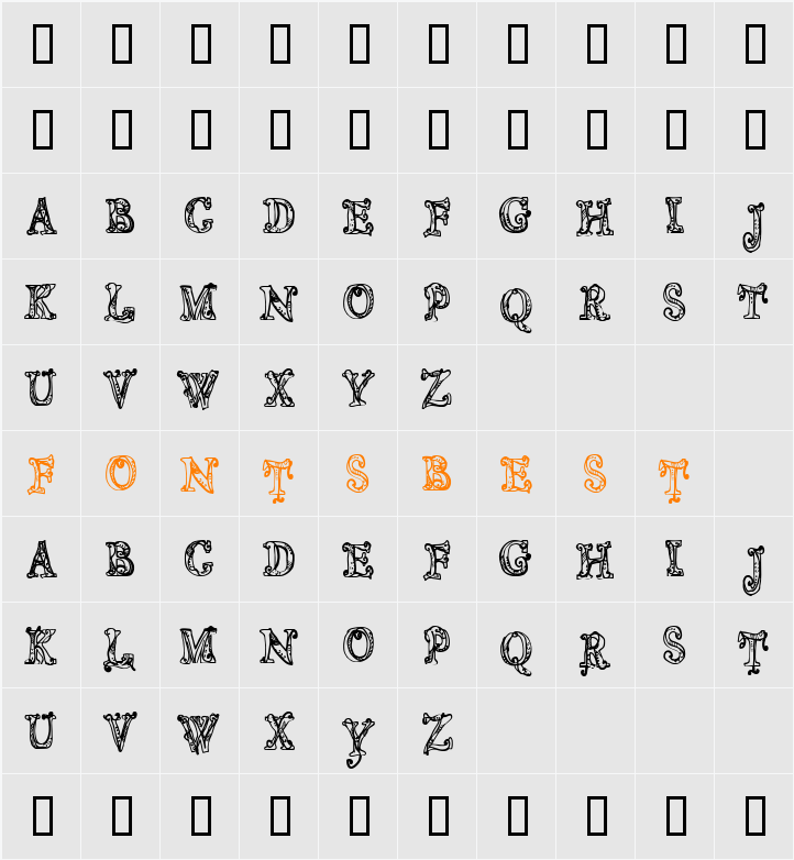 CF Sortilege Character Map