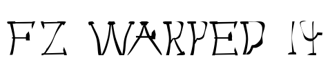 FZ WARPED 14 Font Image