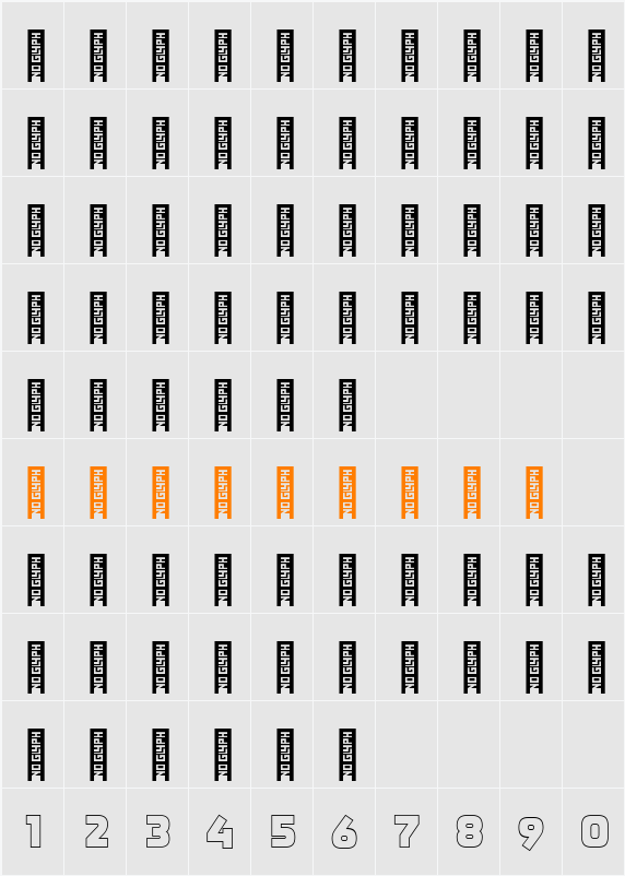 Spectrum 2.0 FM Outline Character Map