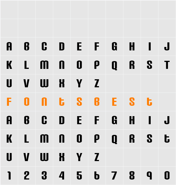 Carbon Block Character Map