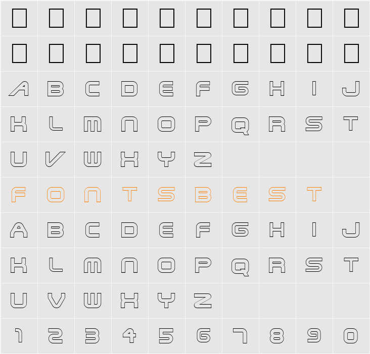 FZ JAZZY 6 HOLLOW Character Map