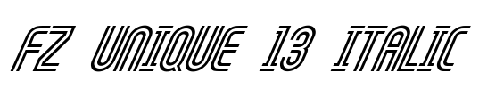 FZ UNIQUE 13 ITALIC Font Image