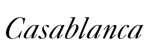 Casablanca Font Image