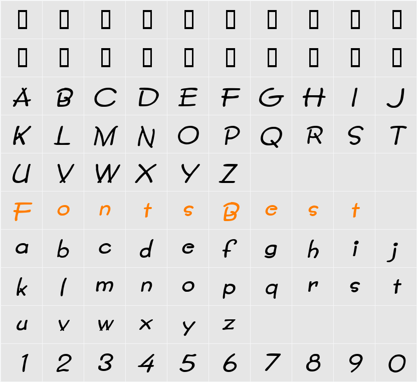 Crayon-Extended Character Map