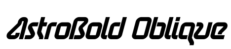 AstroBold Oblique Font Image