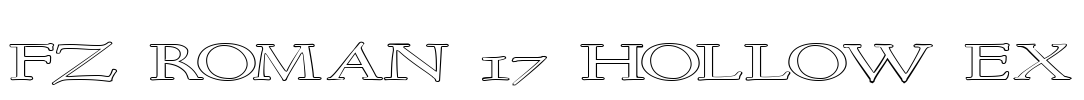 FZ ROMAN 17 HOLLOW EX Font Image