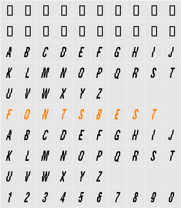 Faysie Character Map