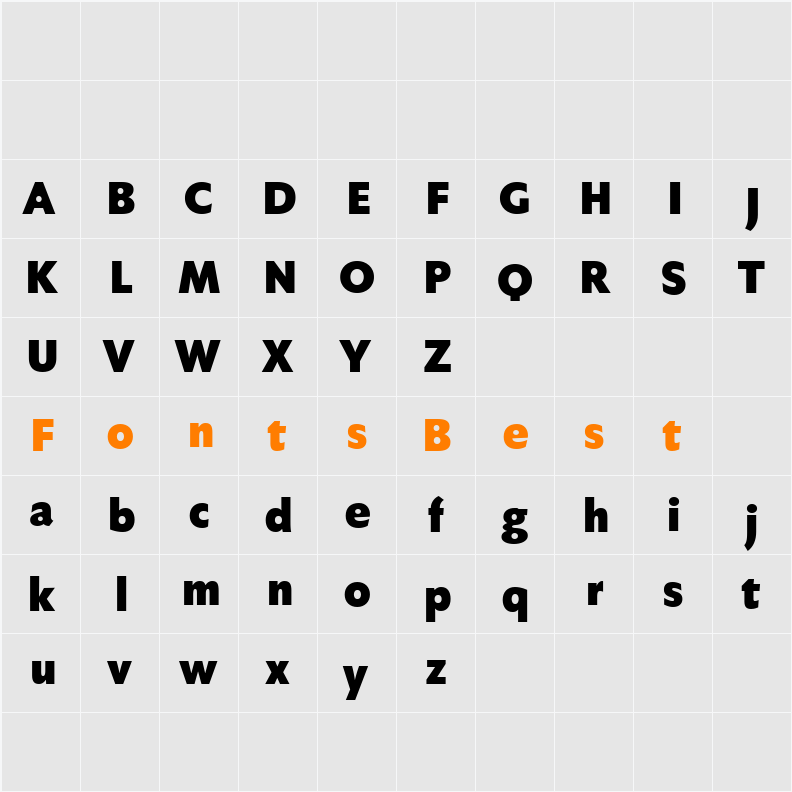 Faber Sans Pro reduced Character Map