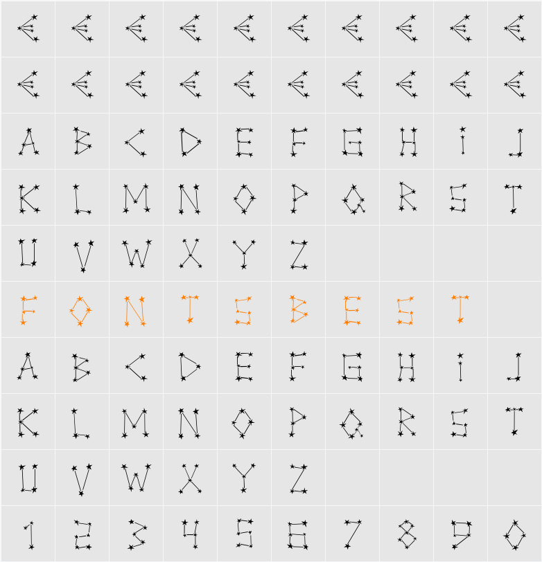 Milky Way Character Map