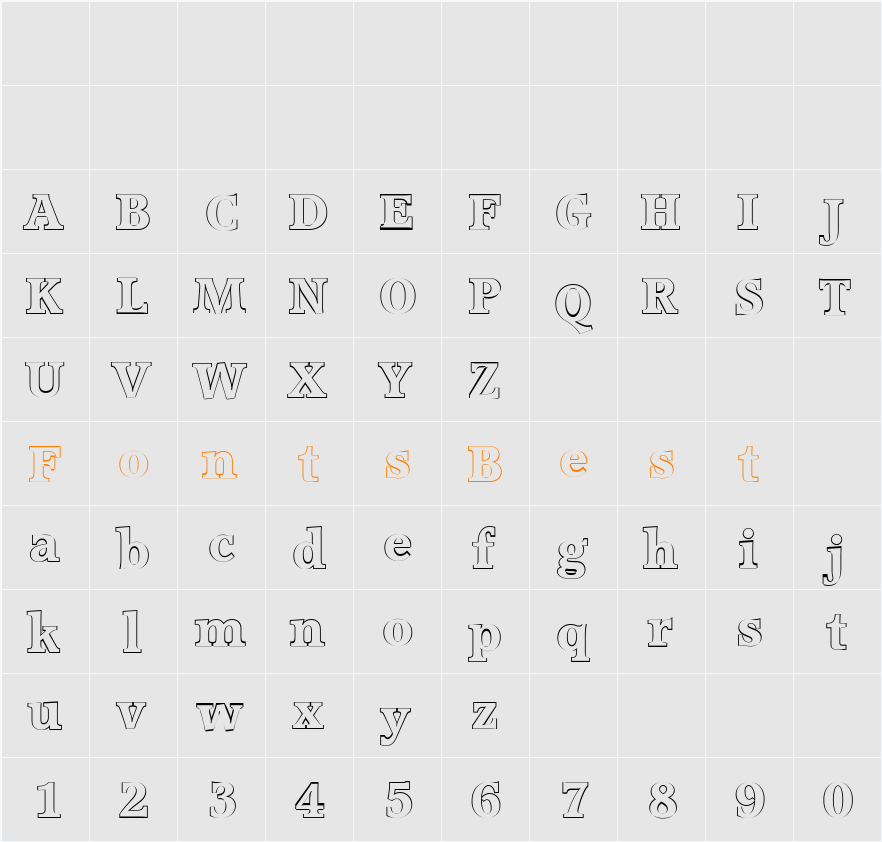 MichaelBeckerOutline-ExtraBold Character Map