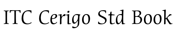 ITC Cerigo Std Book Font Image