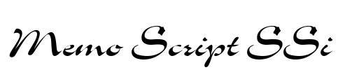 Memo Script SSi Font Image