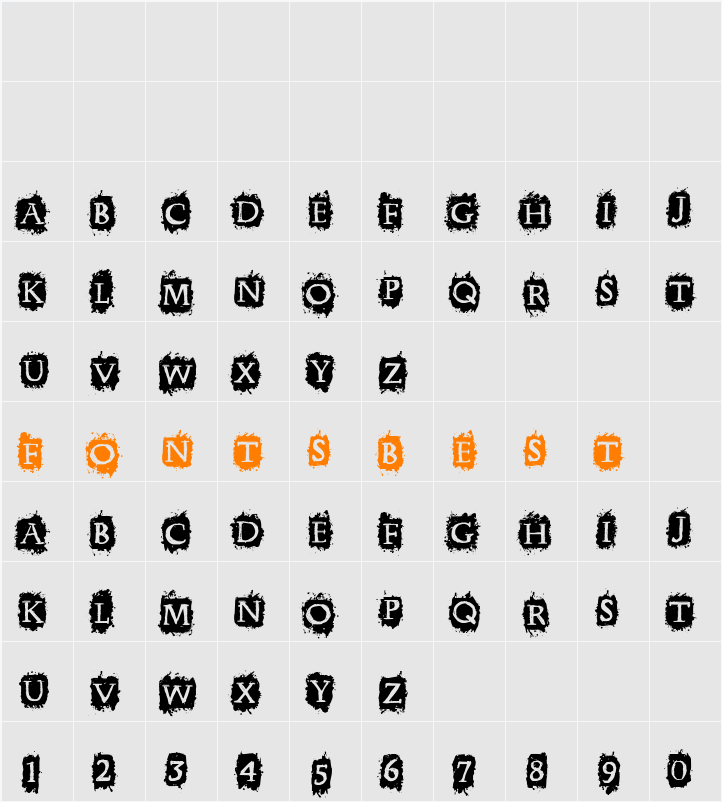 CF Punk Forever Character Map