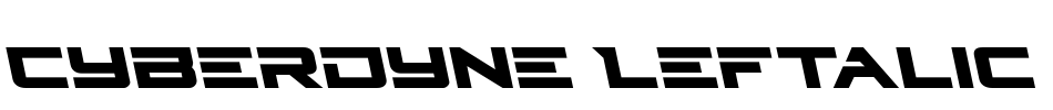 Cyberdyne Leftalic Font Image