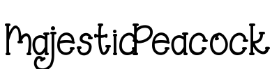 MajesticPeacock Font Image