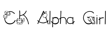 CK Alpha Girl Font Image