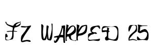 FZ WARPED 25 Font Image