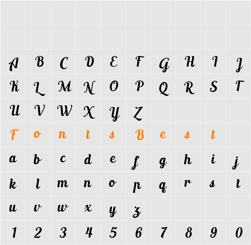 Altoys just personal only Character Map