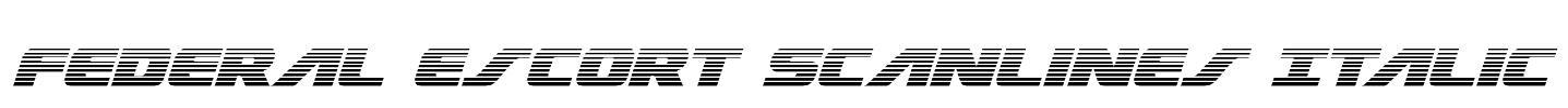 Federal Escort Scanlines Italic Font Image