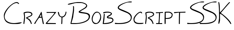 CrazyBobScriptSSK Font Image